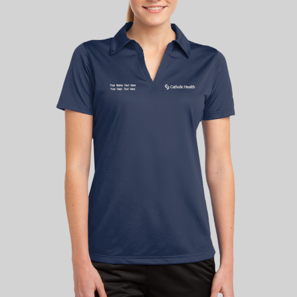 Catholic Health - w/ Name - Ladies PosiCharge ® Active Textured Polo Thumbnail