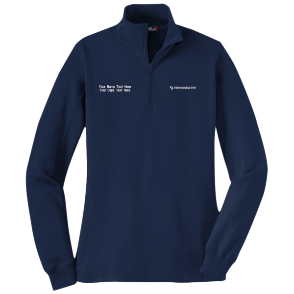Trinity Medical - w/ Name - Ladies 1/4 Zip Sweatshirt Thumbnail