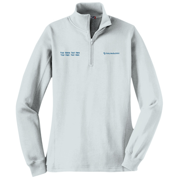 Trinity Medical - w/ Name - Ladies 1/4 Zip Sweatshirt Thumbnail