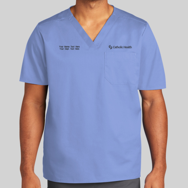 Catholic Health - Unisex WorkFlex ™ Chest Pocket V Neck Top Thumbnail