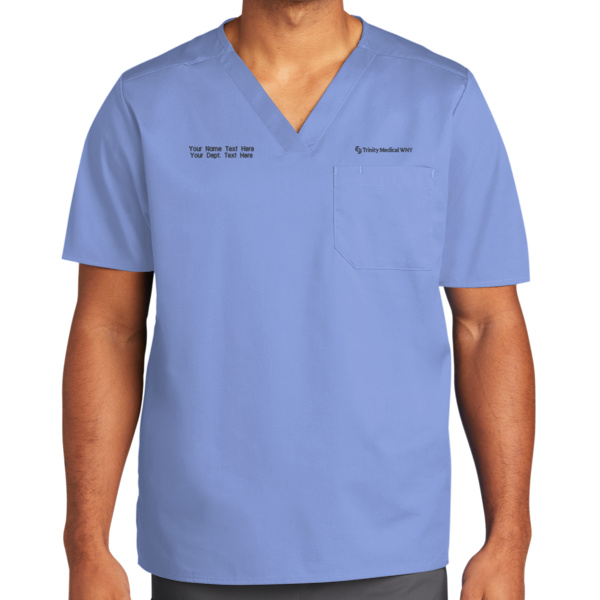 Trinity Medical - Unisex WorkFlex ™ Chest Pocket V Neck Top Thumbnail