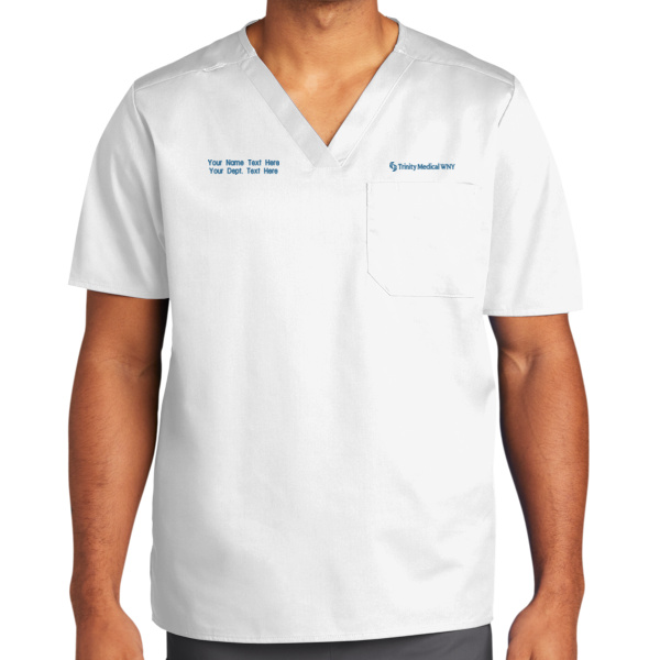 Trinity Medical - Unisex WorkFlex ™ Chest Pocket V Neck Top Thumbnail
