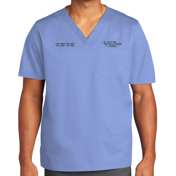 Buffalo Mercy - Unisex WorkFlex ™ Chest Pocket V Neck Top Thumbnail