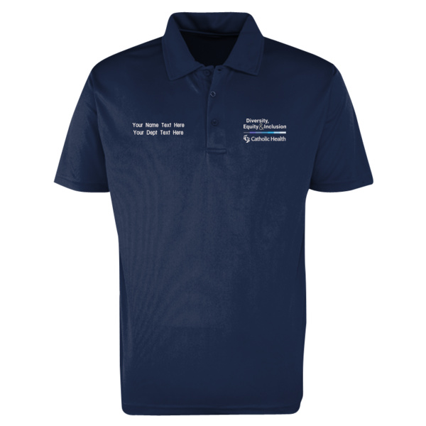 Diversity, Equity & Inclusion - w/ Name - PosiCharge ® Active Textured Polo Thumbnail