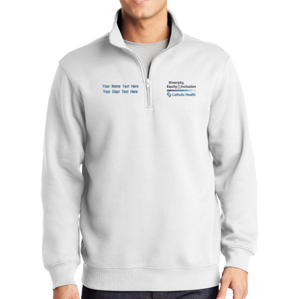 Diversity, Equity & Inclusion - w/ Name - 1/4 Zip Sweatshirt Thumbnail