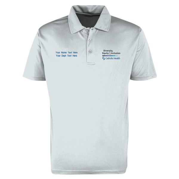 Diversity, Equity & Inclusion - w/ Name - PosiCharge ® Active Textured Polo Thumbnail