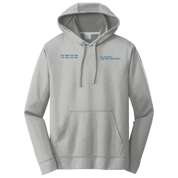 Father Baker Manor - w/ Name - Performance Fleece Pullover Hooded Sweatshirt Thumbnail
