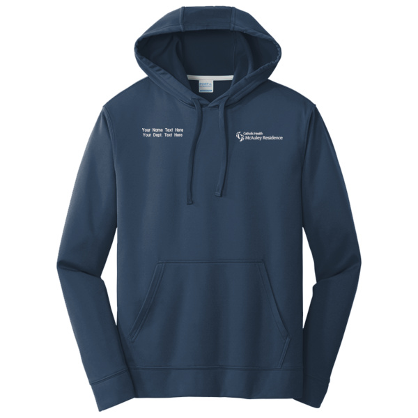 McAuley Residence - w/ Name - Performance Fleece Pullover Hooded Sweatshirt Thumbnail