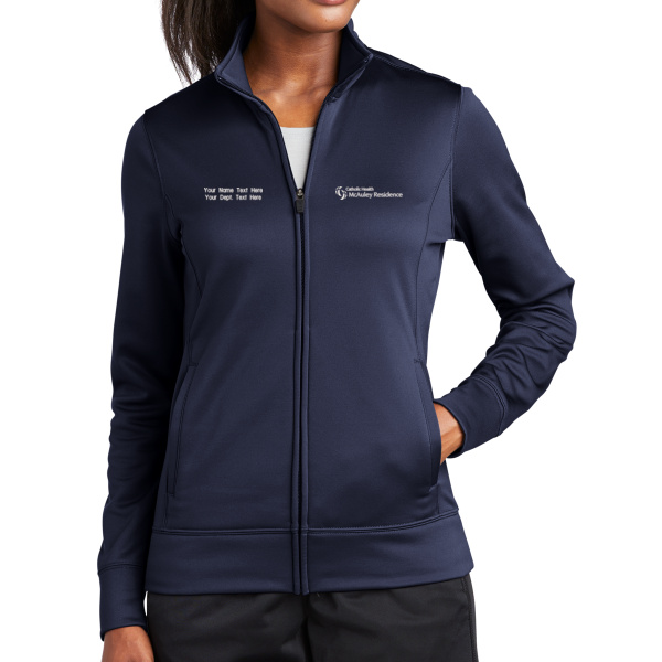 McAuley Residence - w/ Name - Ladies Sport Wick ® Fleece Full Zip Jacket Thumbnail