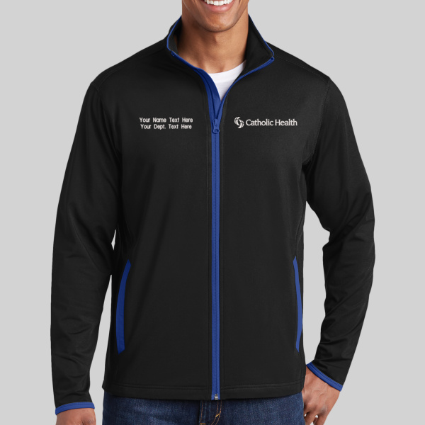 Catholic Health - w/ Name - Sport Wick ® Stretch Contrast Full Zip Jacket Thumbnail