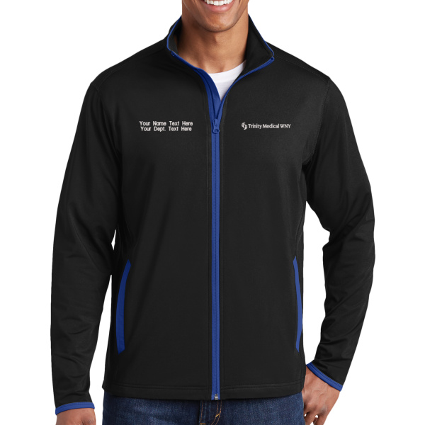 Trinity Medical - w/ Name - Sport Wick ® Stretch Contrast Full Zip Jacket Thumbnail
