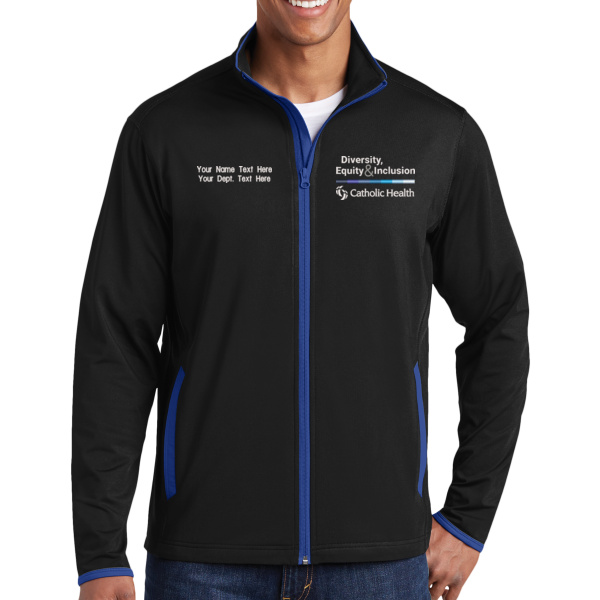 Diversity, Equity & Inclusion - w/ Name - Sport Wick ® Stretch Contrast Full Zip Jacket Thumbnail