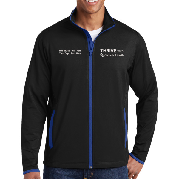 THRIVE with Catholic Health - w/ Name - Sport Wick ® Stretch Contrast Full Zip Jacket Thumbnail