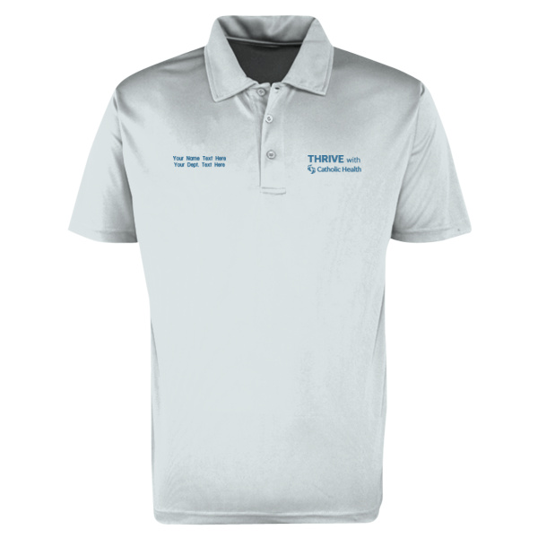 THRIVE with Catholic Health - w/ Name - PosiCharge ® Active Textured Polo Thumbnail