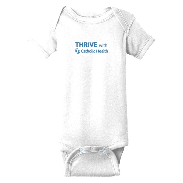 THRIVE with Catholic Health - Infant Short Sleeve Baby Rib Bodysuit Thumbnail