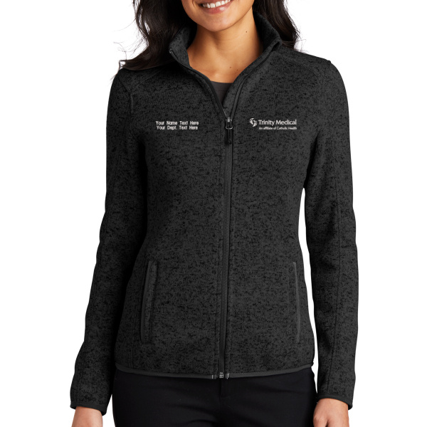Trinity Medical - Ladies Sweater Fleece Jacket Thumbnail